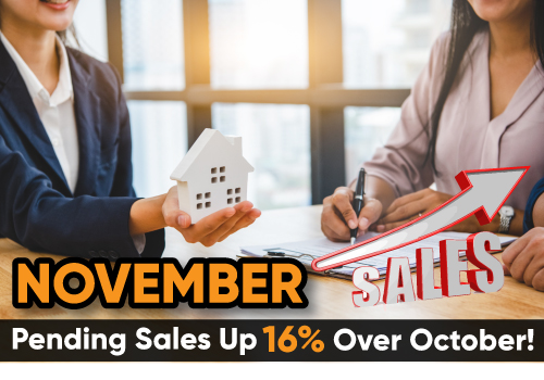 November Pending Sales Up 16% Over October! 
